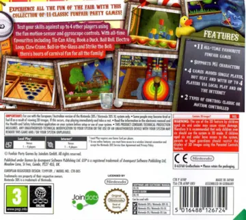 Funfair Party Games (Europe) (En,Fr) box cover back